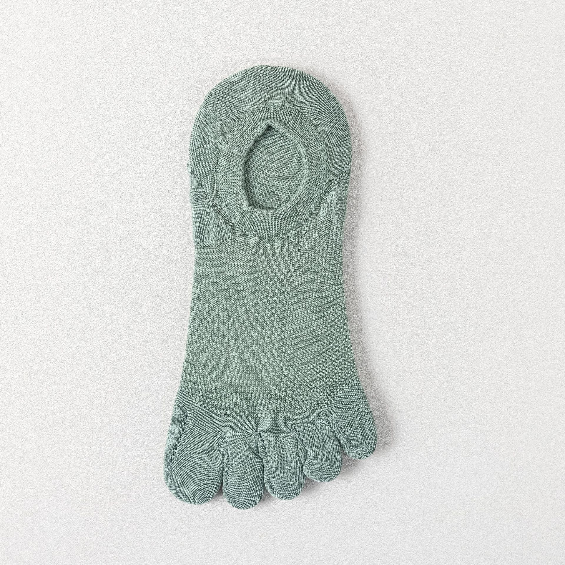 Men’s Breathable Cotton Five Toe No Show Socks – Anti-Slip Liner - 3 Pairs