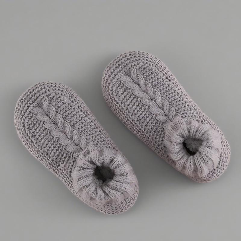 Unisex Non-slip Winter Slipper Socks Plain Colour