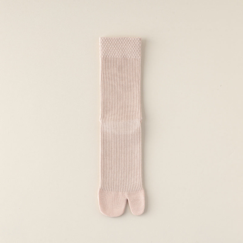 Women’s Cotton Split Toe Socks – Soft Breathable Tabi Two Toe Socks for Women - 3 Pairs