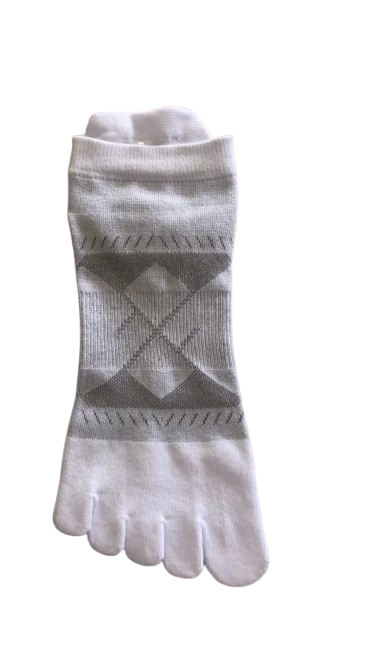 Men’s Breathable Cotton Five Toe Crew Socks – Extra Wide Fit for Sports & Daily Comfort - 3 Pairs