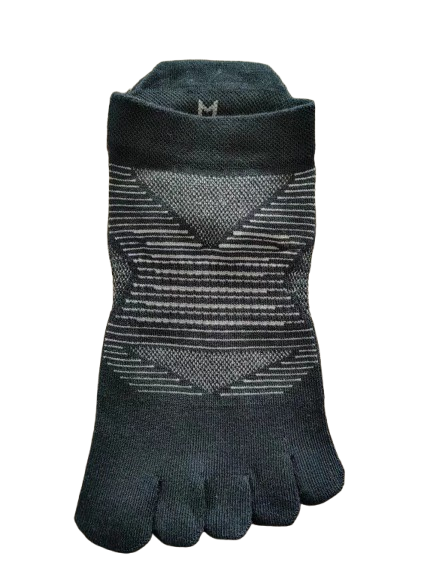 Coolmax Five Toe Running Socks – Breathable & Moisture-Wicking for Large Feet - 3 Pairs