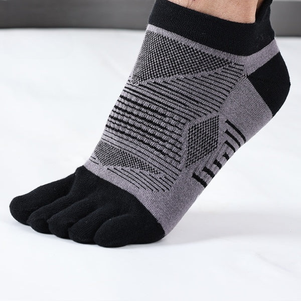 Coolmax Five Toe Running Socks – Breathable & Moisture-Wicking for Large Feet - 3 Pairs