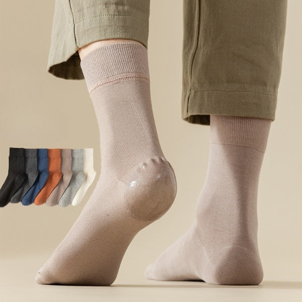 Silicone Heel Secure Socks Men - 3 Pairs
