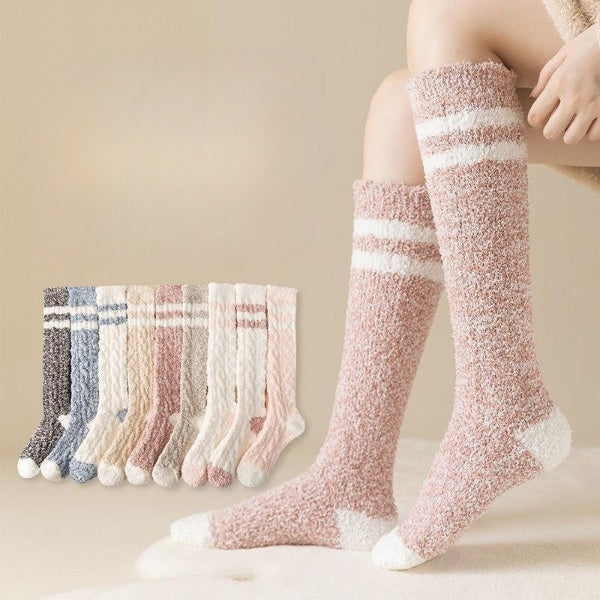 Cozy Cloud Ultra-Soft Coral Fleece Lounge Socks - 2 Pairs