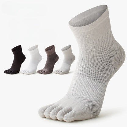Breathe Fit Cotton Five Toe Socks - 3 Pairs