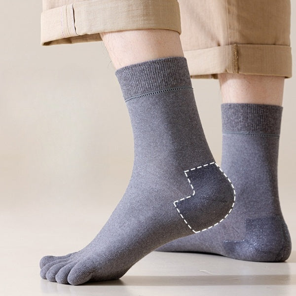 Silicone Heel Secure Toe Socks Men - 3 Pairs