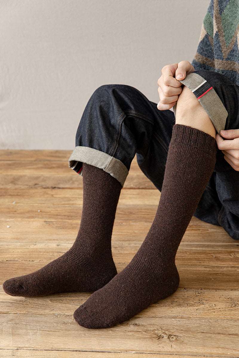 Wool Over the Calf Socks Men