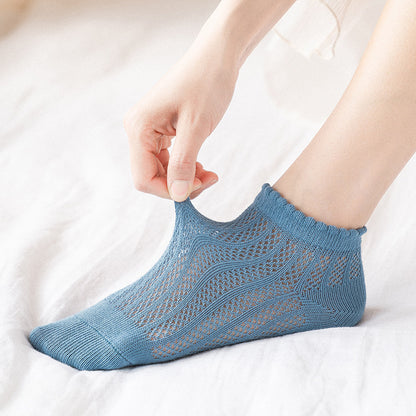 Breeze Mesh Women’s Low-Cut Cotton Socks - 3 Pairs