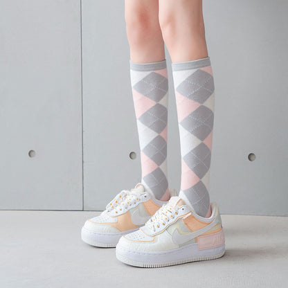 Argyle Classic Knee-High Socks - 2 Pairs