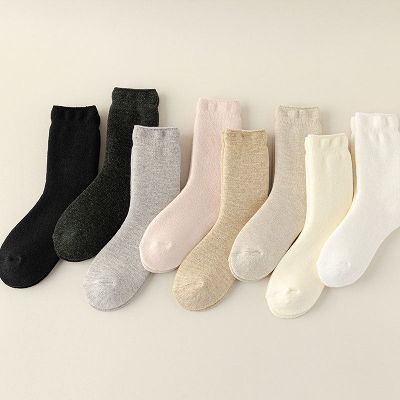 Cozy Relaxed Cuff Wool Socks - 3 Pairs