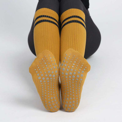 Grip Yoga Pilates Knee High Socks - 2 Pairs