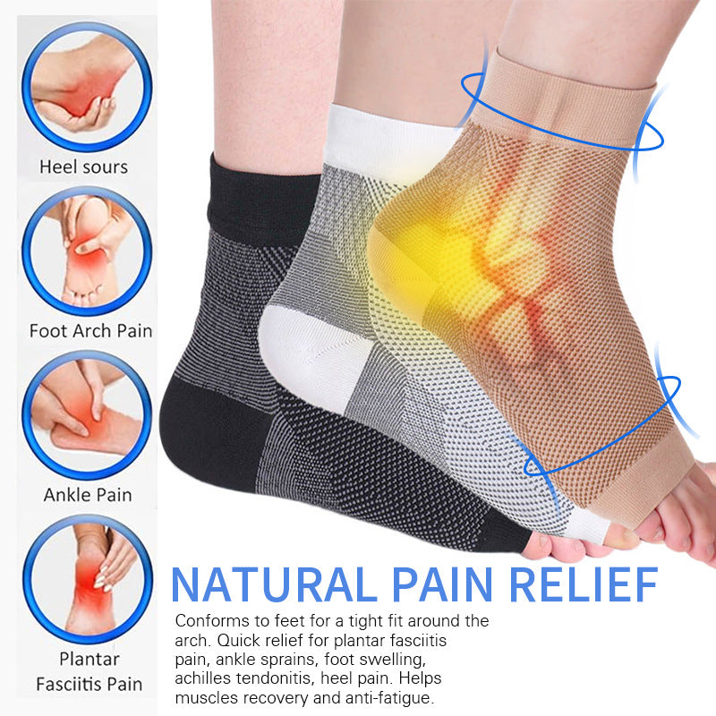Ankle Compression Sleeves Socks Open Toe - 3 Pairs