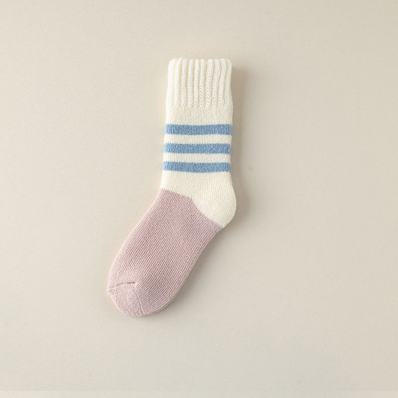 Cozy Charm Pastel Winter Cotton Socks - 2 Pairs