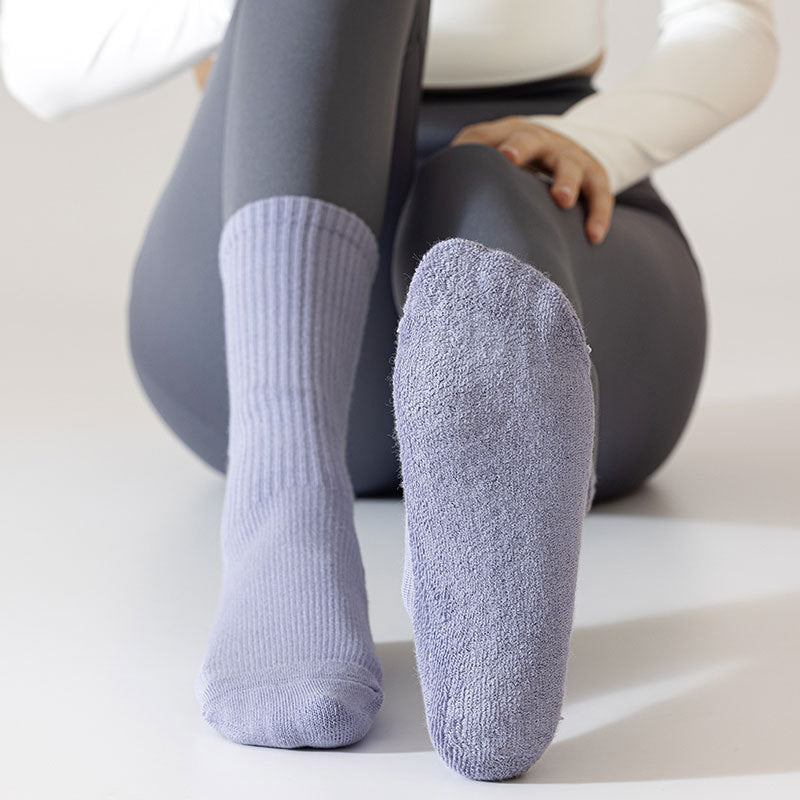 Grip Yoga Pilates Cushioned Crew Socks - 2 Pairs
