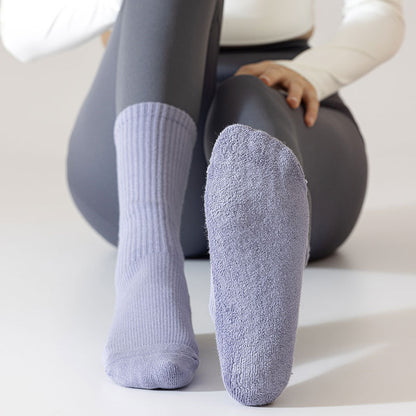 Grip Yoga Pilates Cushioned Crew Socks - 2 Pairs