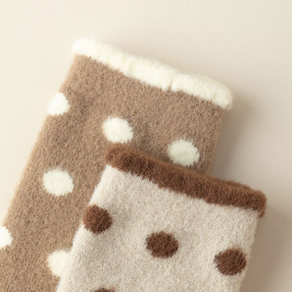 Polka Dot Comfort Home Socks - 3 Pairs
