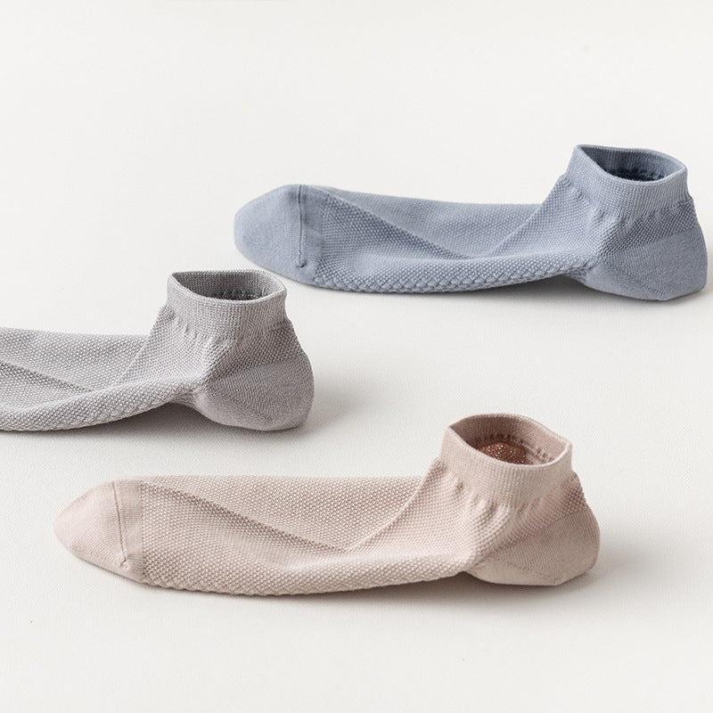 Cotton Mesh Low-Cut Socks Men - 3 Pairs