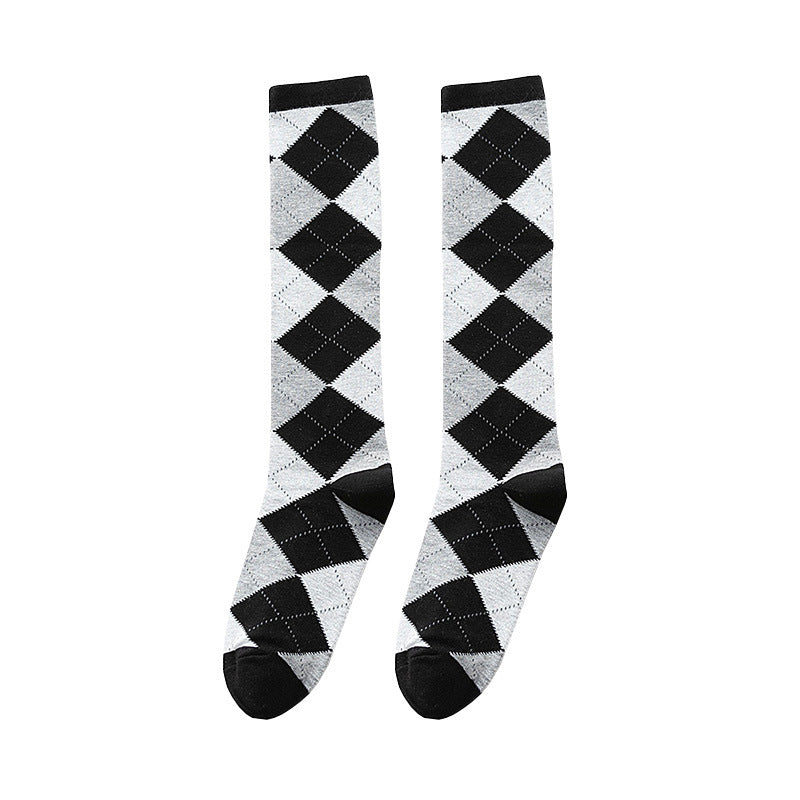 Argyle Classic Knee-High Socks - 2 Pairs
