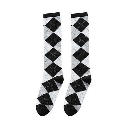 Argyle Classic Knee-High Socks - 2 Pairs