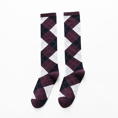 Argyle Classic Knee-High Socks - 2 Pairs