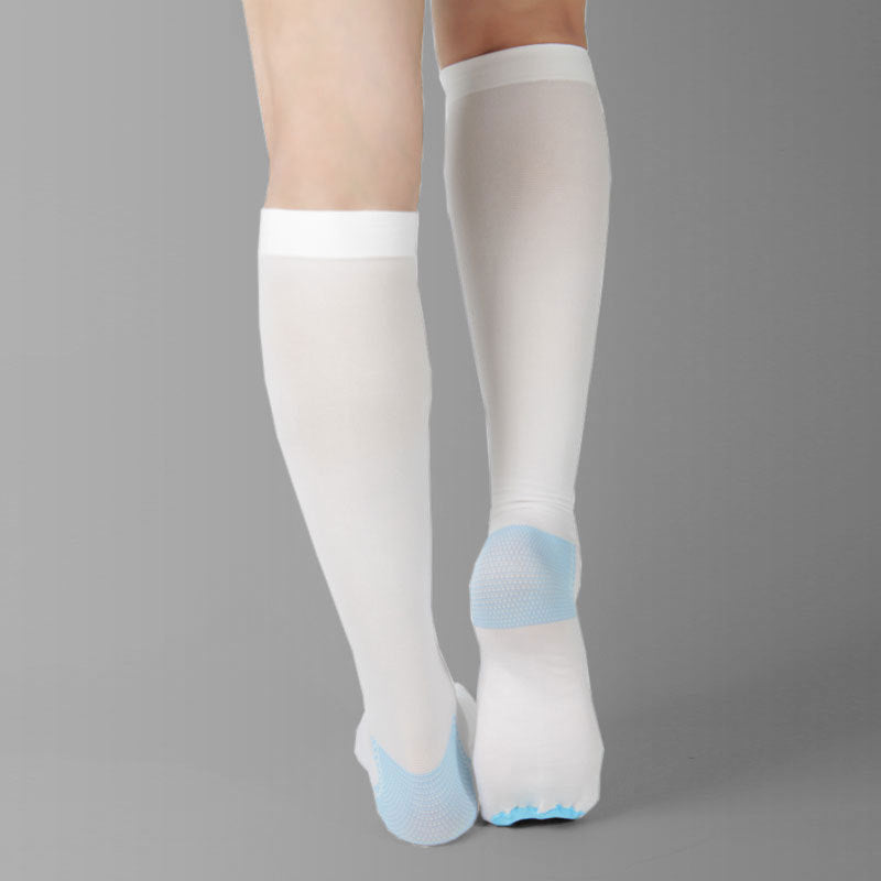 Anti-embolism Open Toe Compression Socks Knee High - 2 Pairs