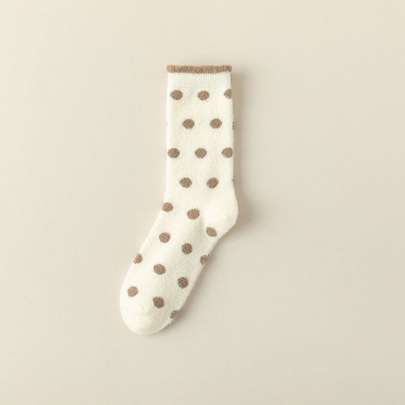 Polka Dot Comfort Home Socks - 3 Pairs