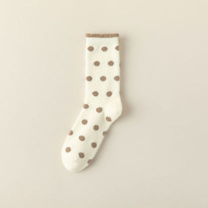 Polka Dot Comfort Home Socks - 3 Pairs