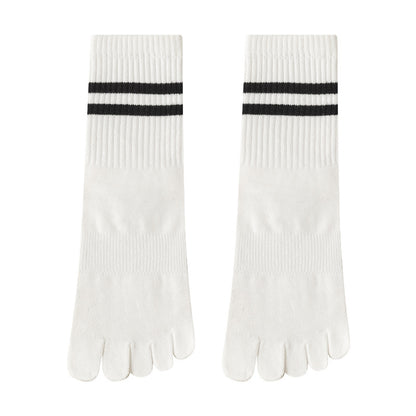 GripFit Stripe Cotton Crew Toe Socks - 3 Pairs