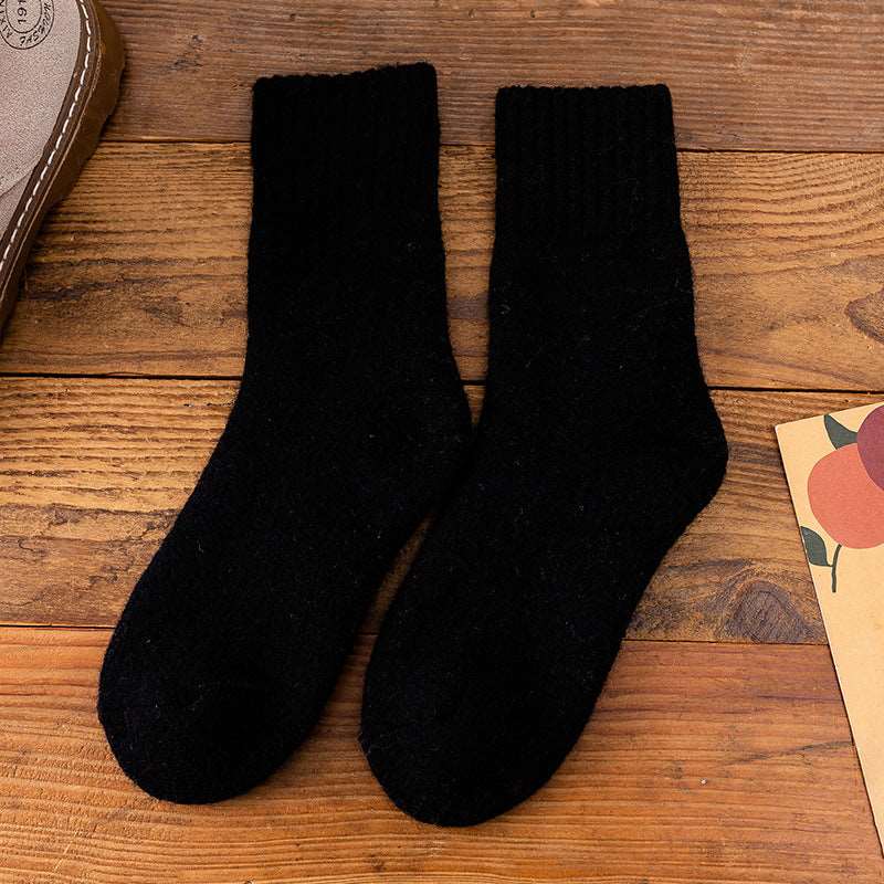 Merino Wool Mid Calf Socks Women - 2 Pairs