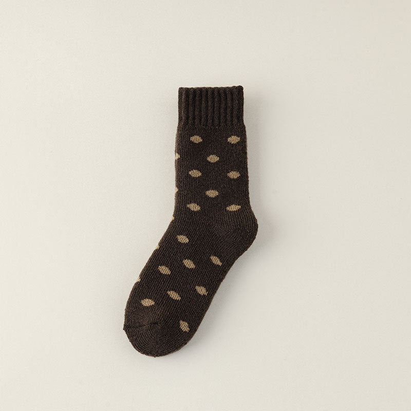 Cozy Dot Thermal Cotton Socks - 2 Pairs