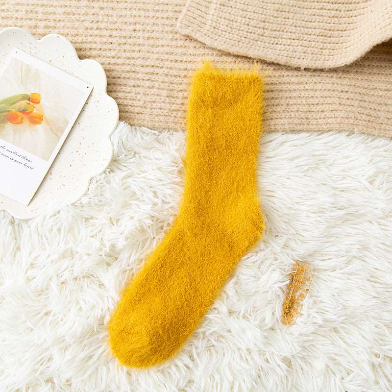 Plush Warm Fuzzy Bed Socks Women