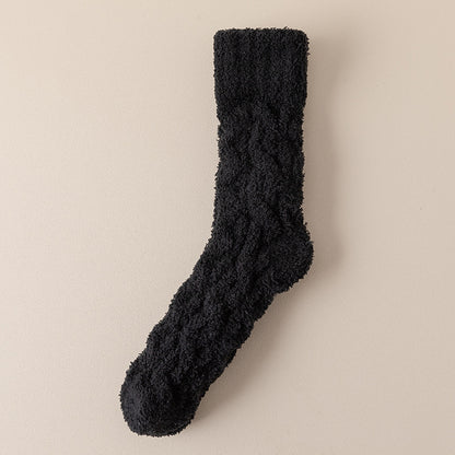 Men Fluffy Bed Socks Crew - 3 Pairs