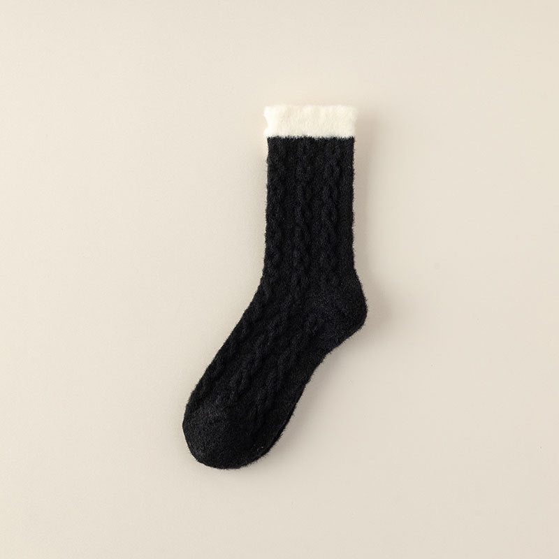 Twisted Pattern Cozy Home Socks - 3 Pairs