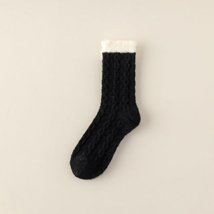Twisted Pattern Cozy Home Socks - 3 Pairs