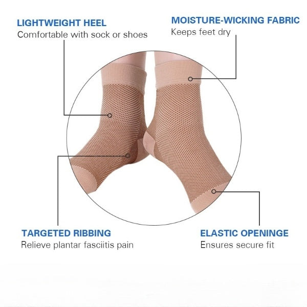 Ankle Compression Sleeves Socks Open Toe - 3 Pairs