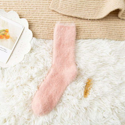 Plush Warm Fuzzy Bed Socks Women
