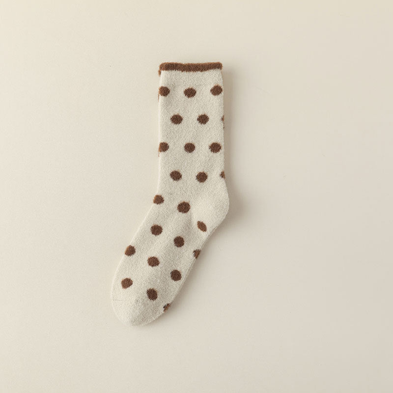 Polka Dot Comfort Home Socks - 3 Pairs