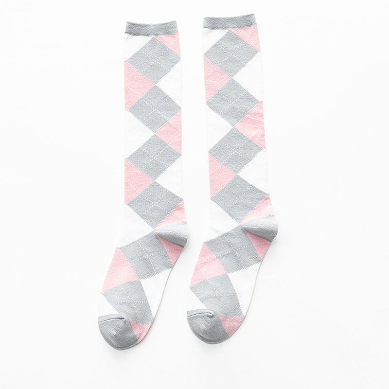 Argyle Classic Knee-High Socks - 2 Pairs