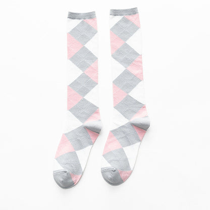 Argyle Classic Knee-High Socks - 2 Pairs