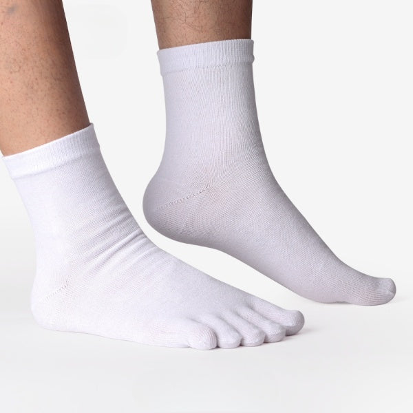 Comfort Stretch Plus Size Cotton Toe Socks Crew - 3 Pairs