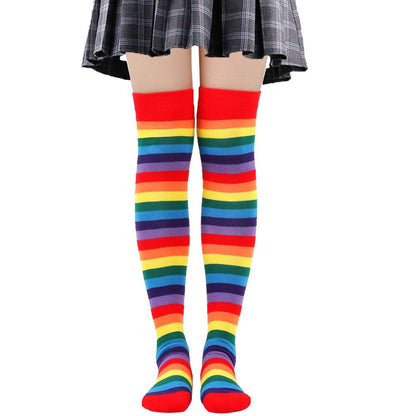 Strip Over The Knee Socks Women - 3 Pairs