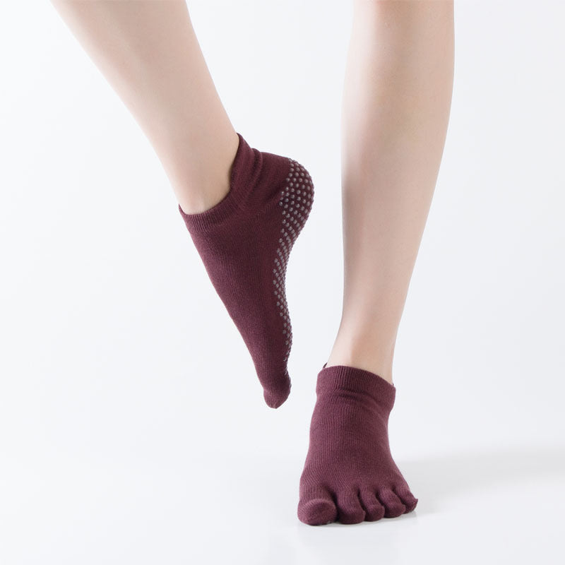 Grip Low Cut Cotton Toe Socks - 3 Pairs