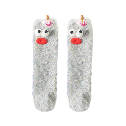 Fuzzy Friends Lounge Socks - 3 Pairs