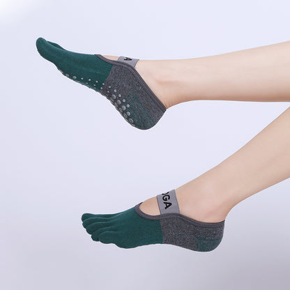 GripFlex Five-Toe Yoga Socks - 2 Pairs
