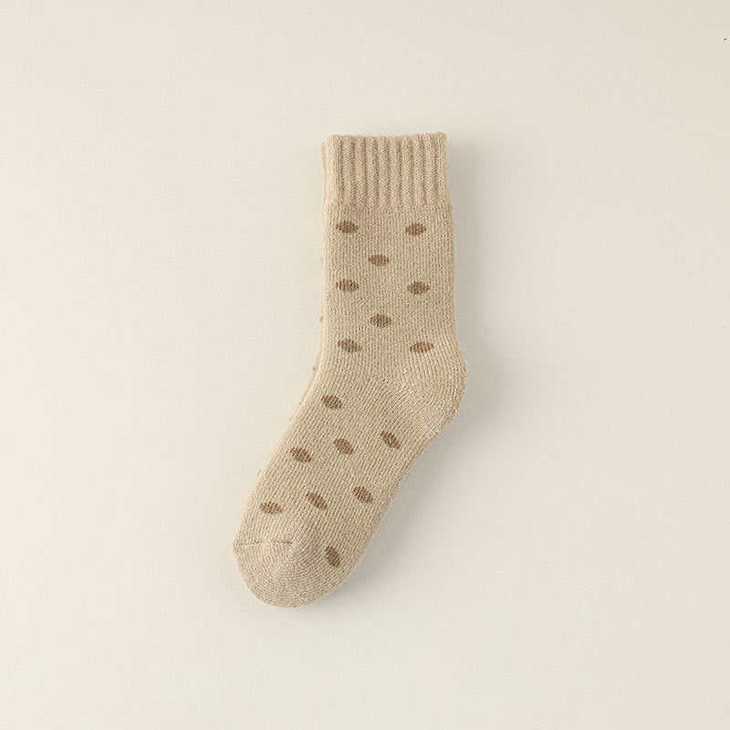 Cozy Dot Thermal Cotton Socks - 2 Pairs