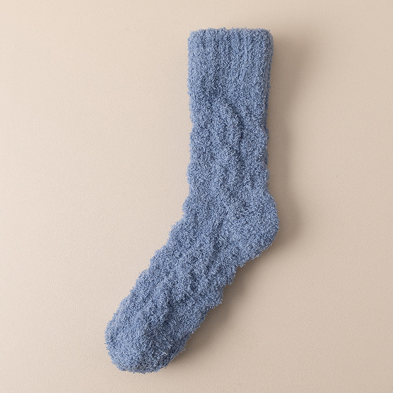Men Fluffy Bed Socks Crew - 3 Pairs