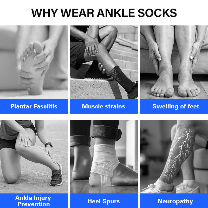 Ankle Compression Sleeves Socks Open Toe - 3 Pairs