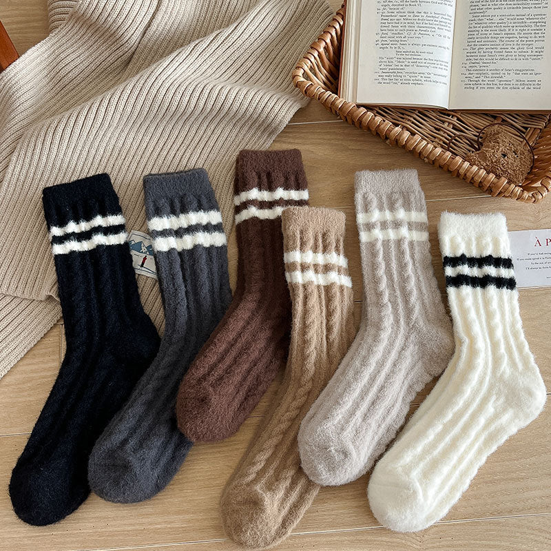 Stripe Comfort Home Socks - 3 Pairs