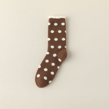 Polka Dot Comfort Home Socks - 3 Pairs