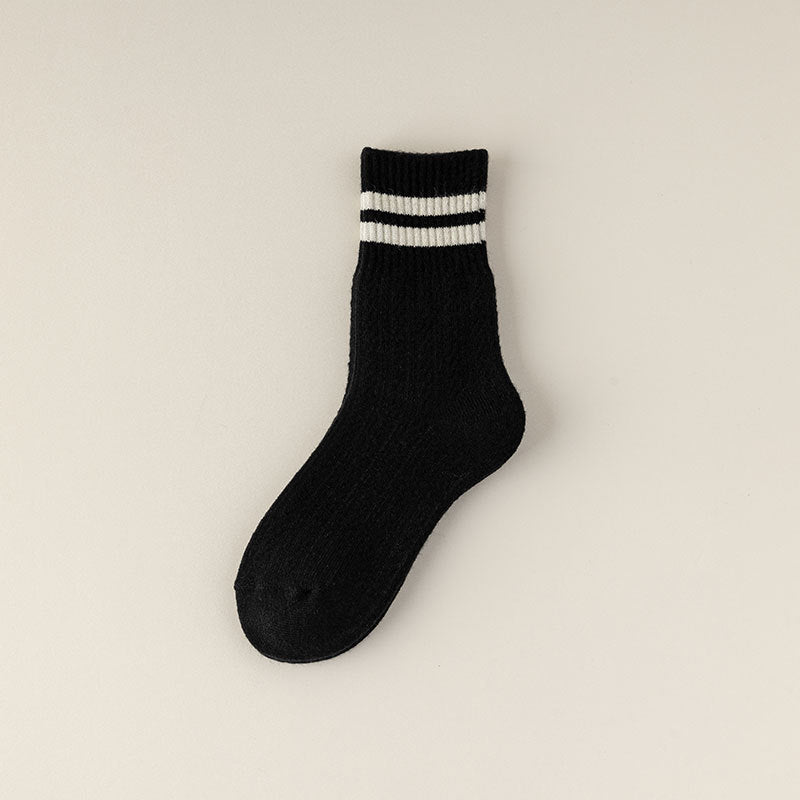 Classic Striped Cozy Crew Socks - 2 Pairs